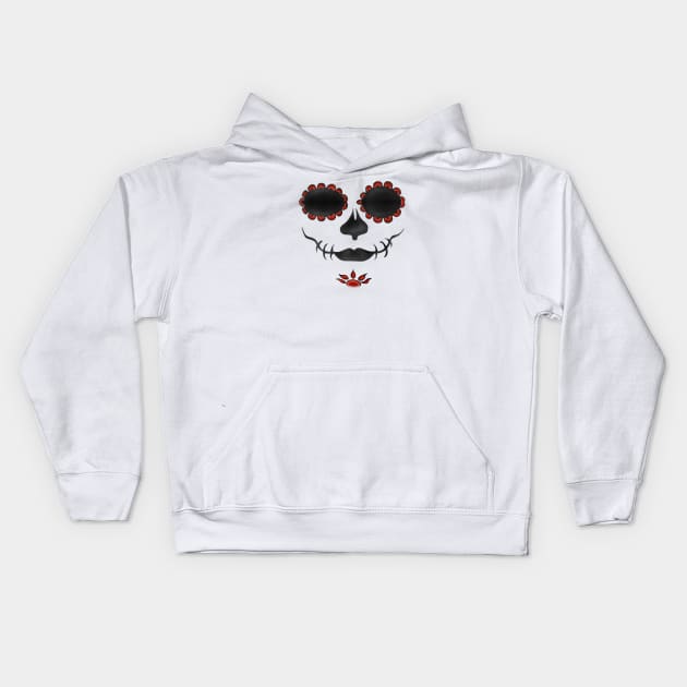 Dia de Los Muertos mask Kids Hoodie by MiniMao design